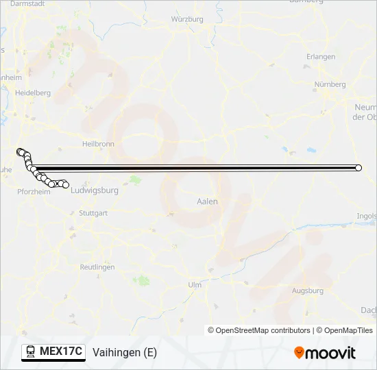 MEX17C Train Line Map