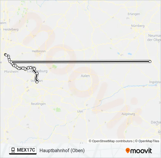 MEX17C Train Line Map
