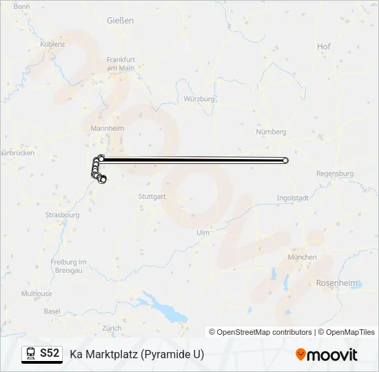 S52 Train Line Map