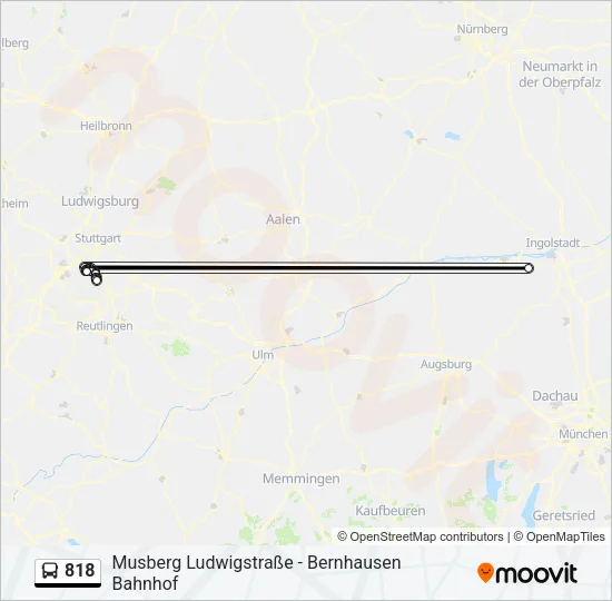 818 Bus Line Map