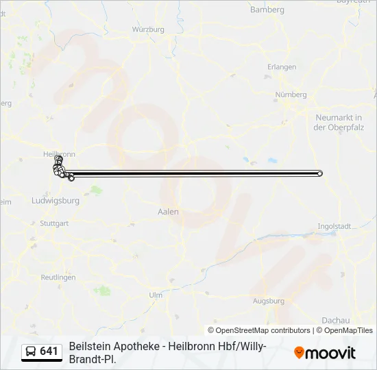 641 Bus Line Map