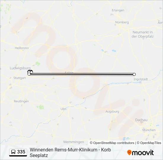 335 Bus Line Map