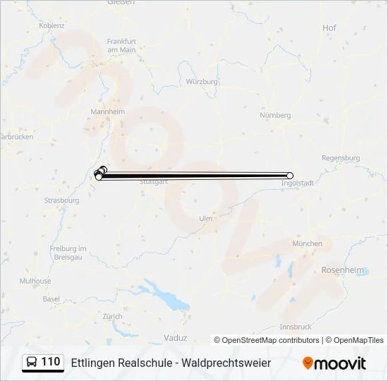 110 Bus Line Map