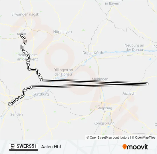 SWERS51 Train Line Map