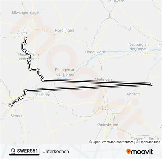 SWERS51 Train Line Map