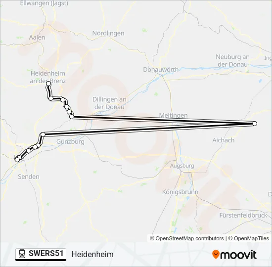 SWERS51 Train Line Map