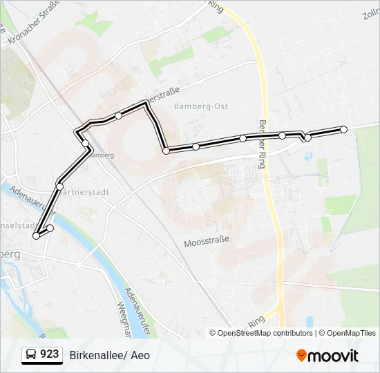 Автобус 923: карта маршрута