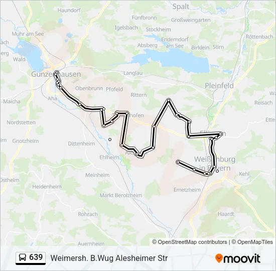 639 Bus Line Map