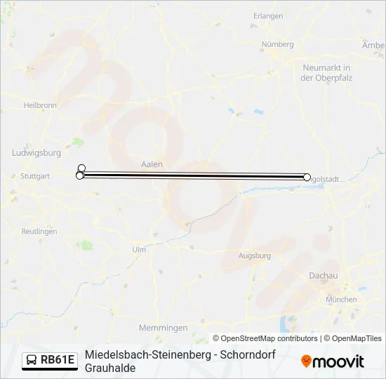 RB61E Bus Line Map