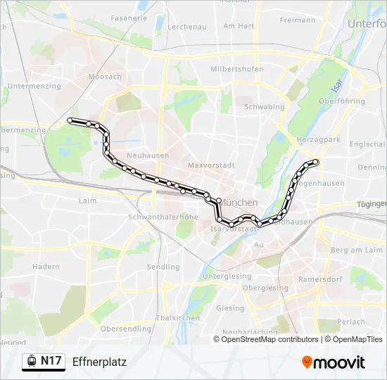 N17 Light Rail Line Map