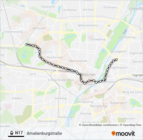 N17 Light Rail Line Map