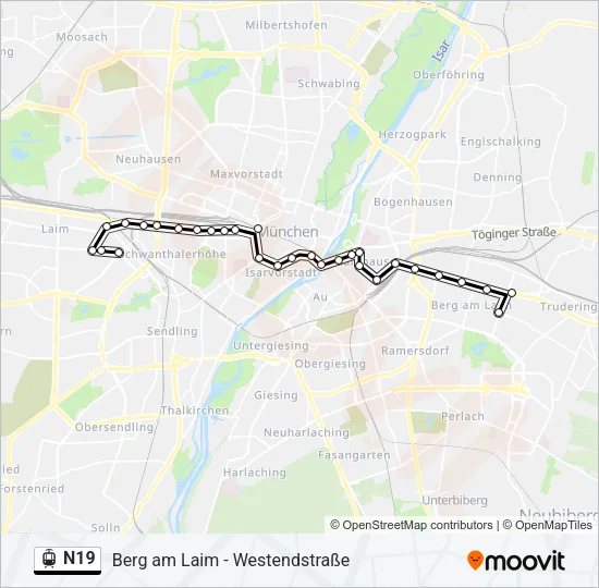 N19 Light Rail Line Map