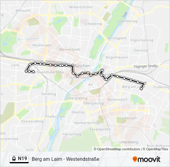 N19 Light Rail Line Map