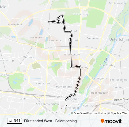 N41 Bus Line Map