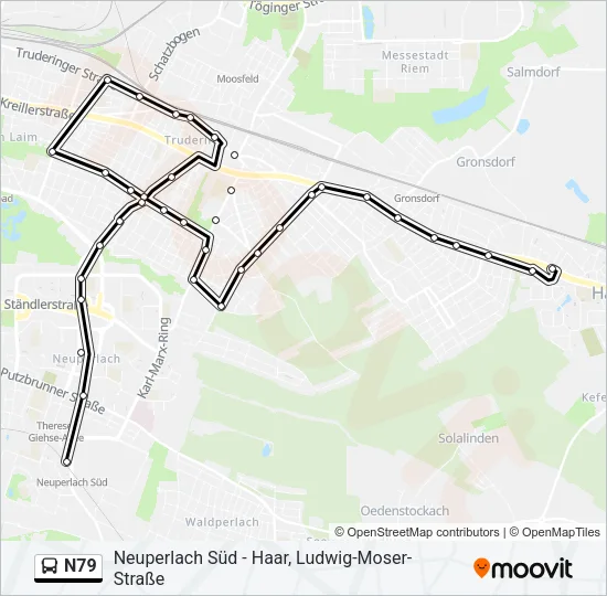 N79 Bus Line Map