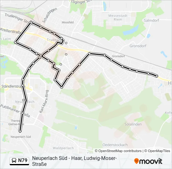 N79 Bus Line Map