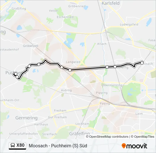 X80 Bus Line Map