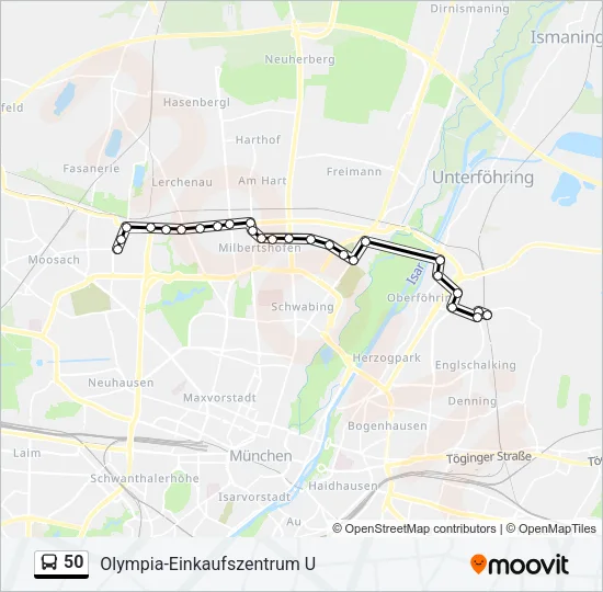 Автобус 50: карта маршрута