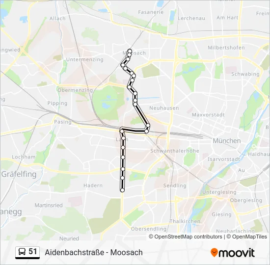 Автобус 51: карта маршрута