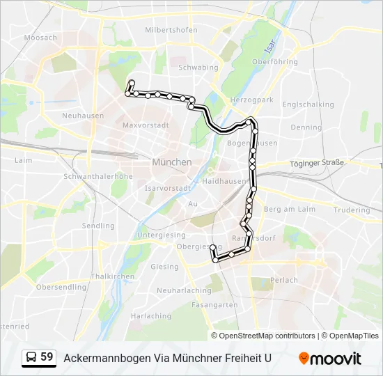 59 Bus Line Map