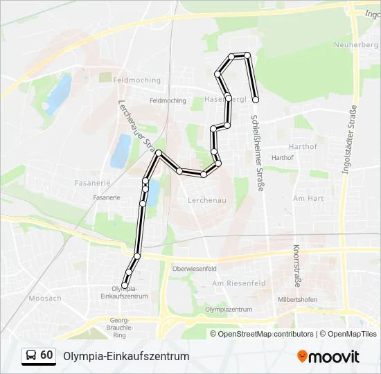 Автобус 60: карта маршрута