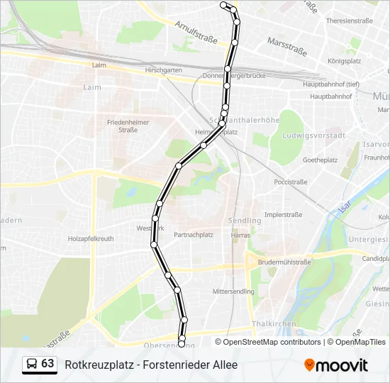 63 Bus Line Map