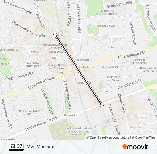 O7 Bus Line Map