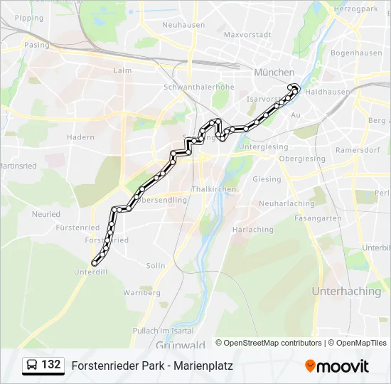132 Bus Line Map