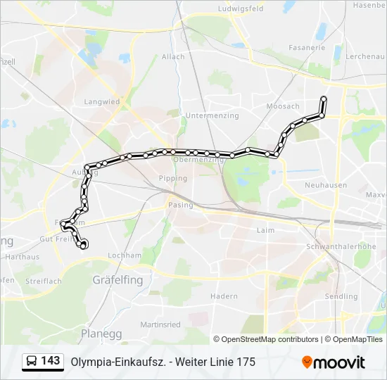 143 Bus Line Map