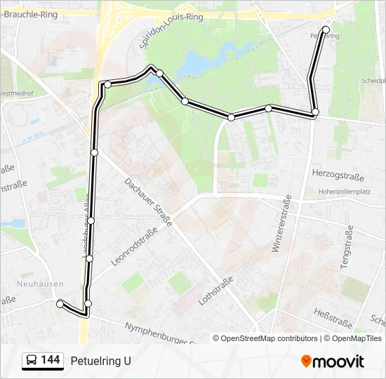 Автобус 144: карта маршрута