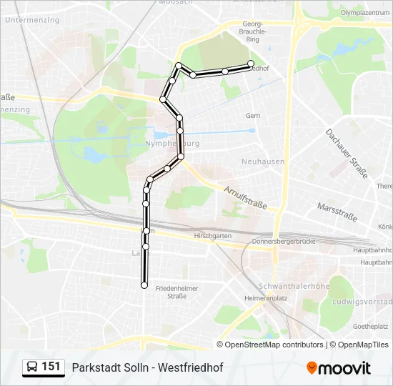 151 Bus Line Map