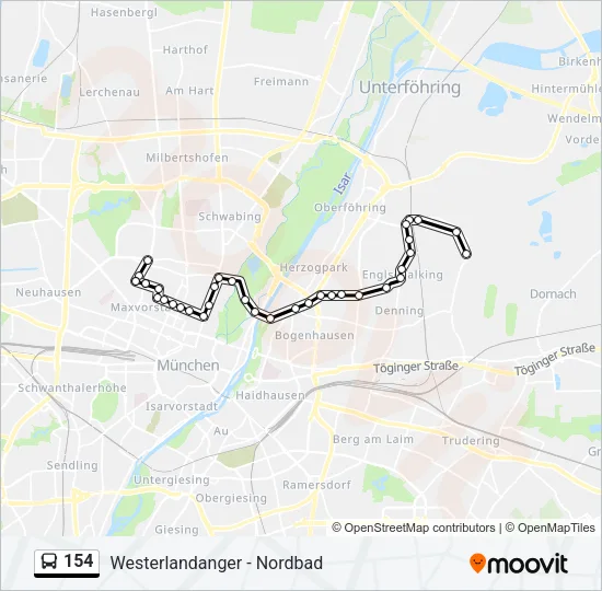 154 Bus Line Map