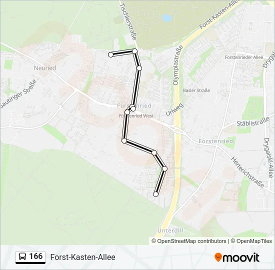 166 Bus Line Map