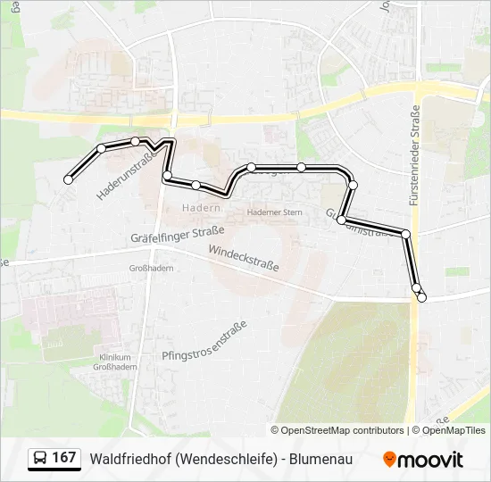 Автобус 167: карта маршрута