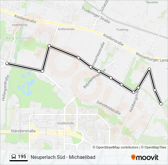 Автобус 195: карта маршрута