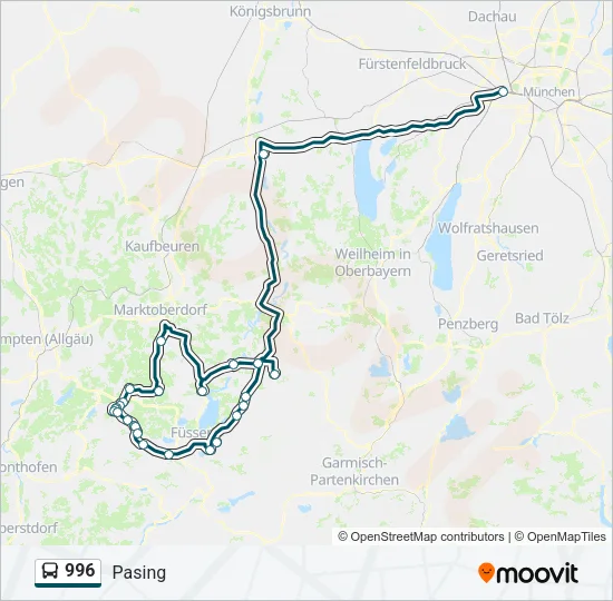 996 Bus Line Map
