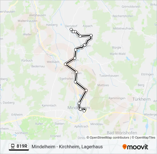 819R Train Line Map