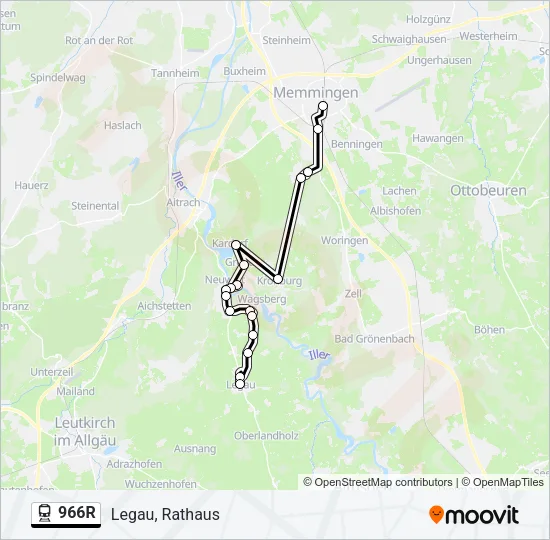 966R Train Line Map