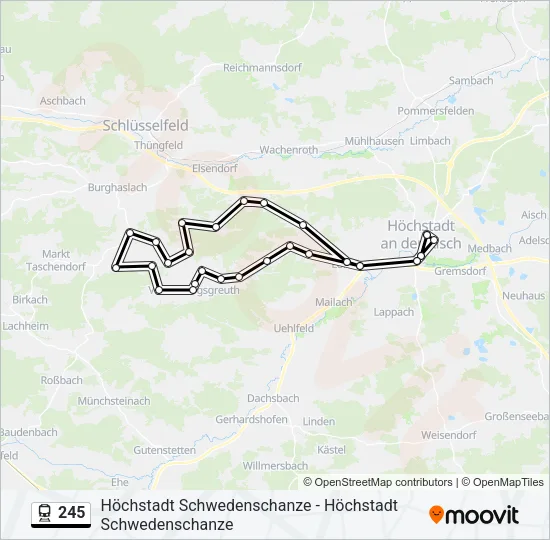 245 Train Line Map