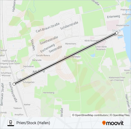 CHIEMSEEBAHN Train Line Map