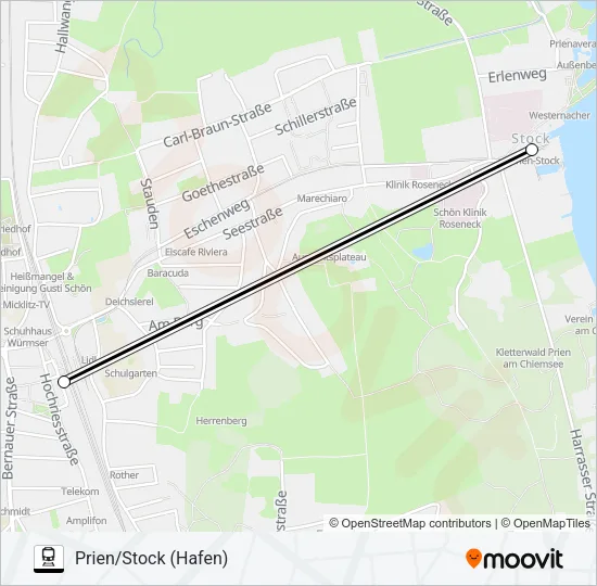 CHIEMSEEBAHN Train Line Map