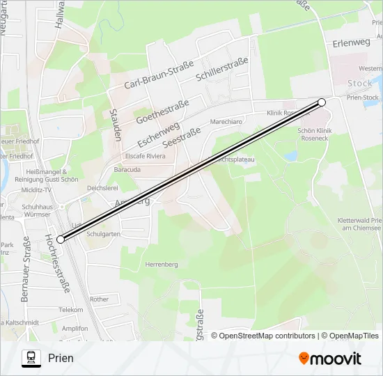 CHIEMSEEBAHN Train Line Map