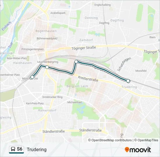 S6 Bus Line Map