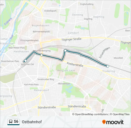 S6 Bus Line Map