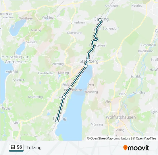 S6 Bus Line Map