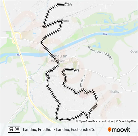 30 Bus Line Map