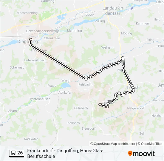 26 Bus Line Map