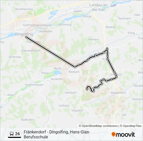 26 Bus Line Map