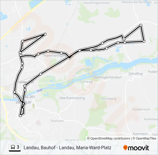 3 Bus Line Map