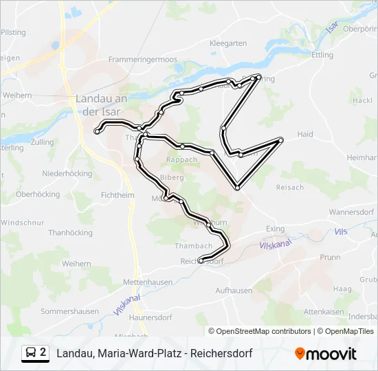 2 Bus Line Map